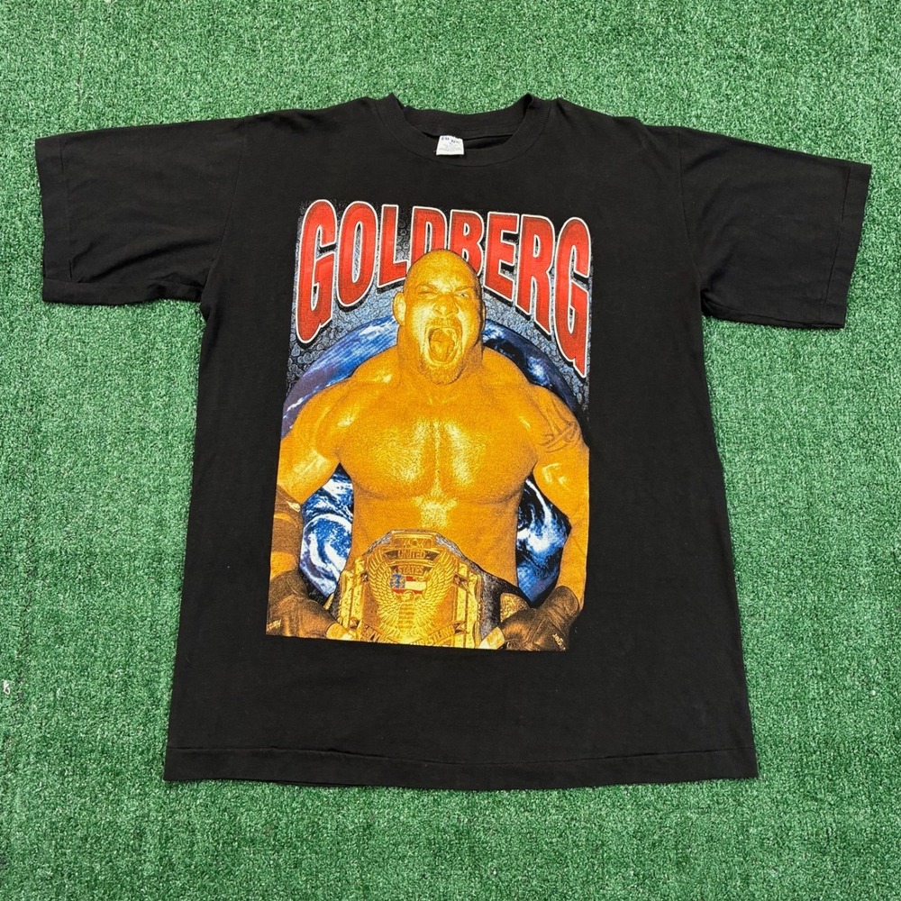 Vintage 90s Bay Club‎ Goldberg WCW Rap T-shirt